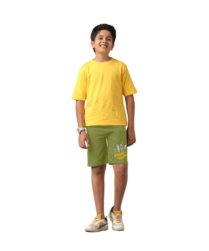 Kyda Kids 100% Cotton Printed Shorts For Boys And Girls - Regular Fit Multicolor (Pack Of 5)
