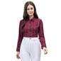 Style Quotient Women Maroon Stripe Printed Polyester Regular Fit Formal Shirt