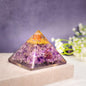 Astrotalk Amethyst Stone Resin Pyramid | Crystal Pyramid for Calm & Clarity | Vastu Items for Home Decor | Office Table Decoration Items | Gift for Man & Woman