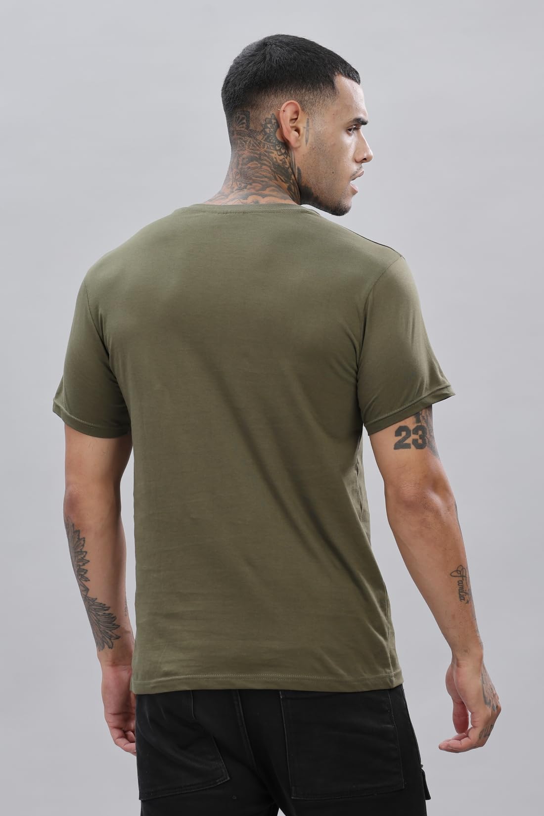 ADRO V-Neck T Shirt for Men, 100% Cotton Vneck Tshirt is Ideal for Casual wear, Workouts and Loungewear, Adding a Stylish Touch.