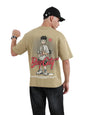 The Indian Garage Co Mens Relaxed Fit Embroidered Crew Neck Half Sleeves Sweater
