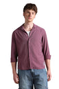 Hubberholme Men Relaxed Fit Resort Collar Fullsleeve Solid Shirts 3 Pink