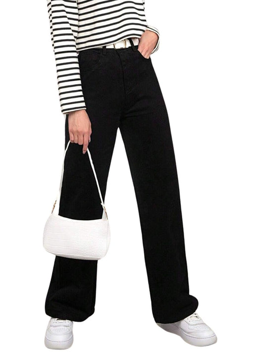 Greciilooks WomenS Regular High Rise Jeans (Gl-Dj-42_Black1