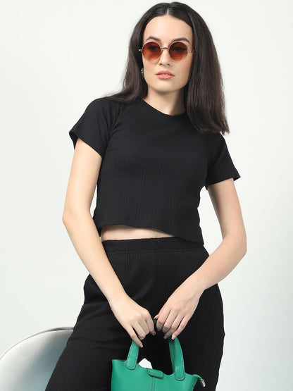 Rigo Cotton Solid Co-ord Set for Women | Round Neck, Slim Fit Tracksuit Co-ords Set for Women | Two Piece Co ord Set | Casual We