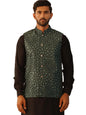 Jompers Mens Embroidered Silk Blend Nehru Jacket