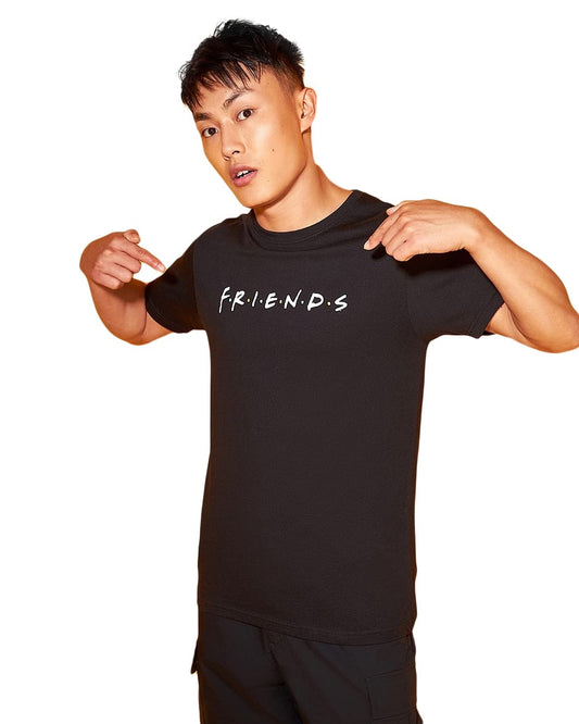 Bewakoof MenS Friends 100% Cotton T-Shirt - Regular Fit, Round Neck, Half Sleeves