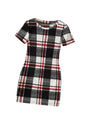 TAGAS Young Girl Contrast Dobby Mesh Puff Sleeve Dress || Girls Dress || Party Dress for Girls ||Fency Dress||(GCD) White