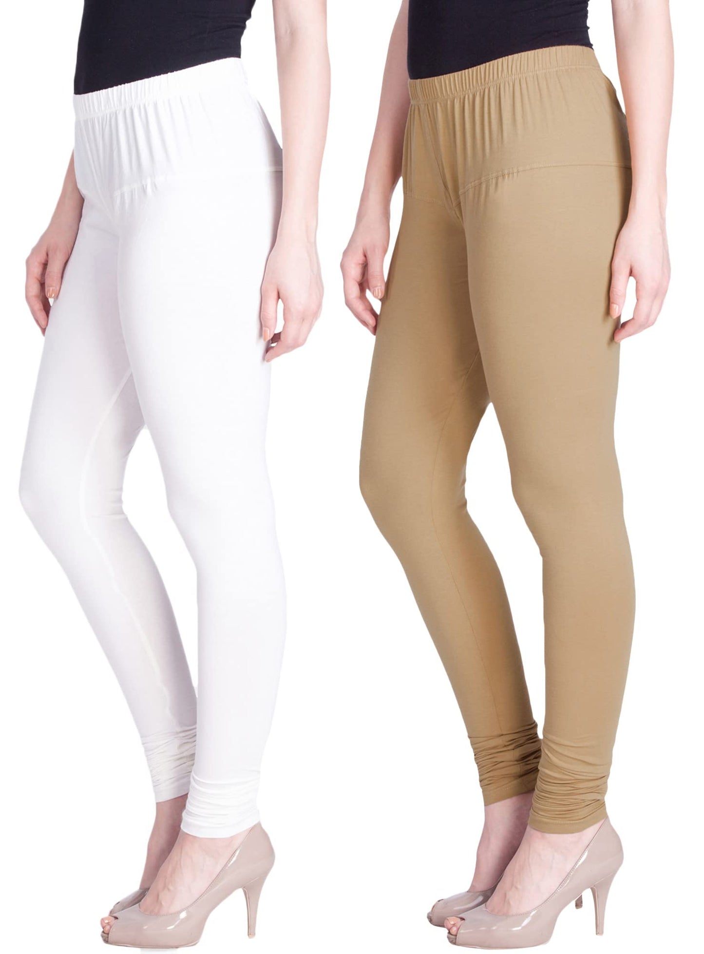 Lyra Cotton Premium Churidar Leggings For Women (Pack Of 2)