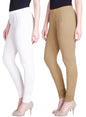 Lyra Cotton Premium Churidar Leggings For Women (Pack Of 2)
