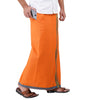 Prakasam Cotton Mens Kavi Colour Fancy Border Welcro Pocket Dhoti (Himfan-Kavi)
