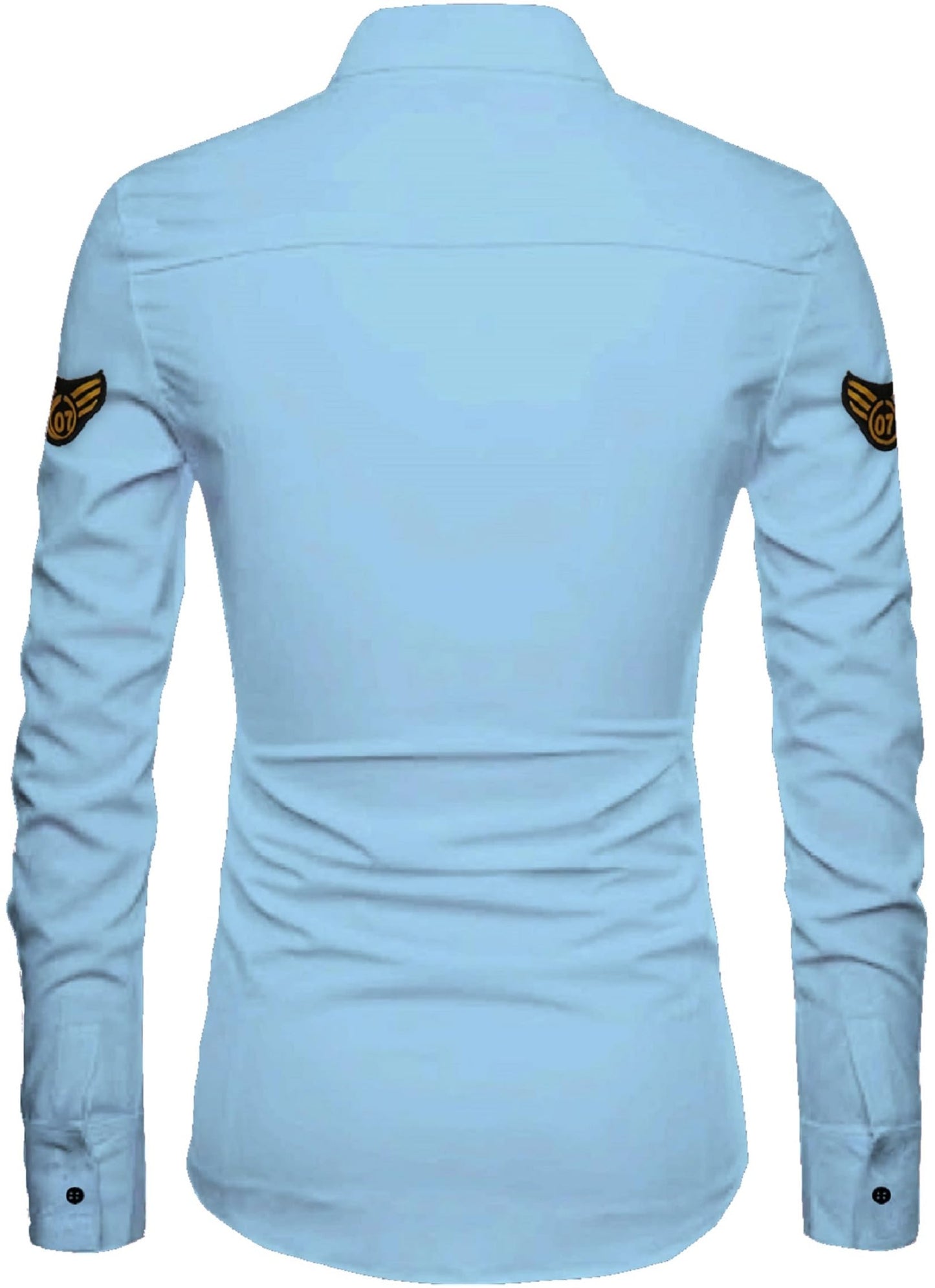 Kadiyu MenS Cotton Blend Shirt With Pockets Full Sleeves Round Collar Neck Botton Down Closure Solid Pattern Relaxed Fit And St