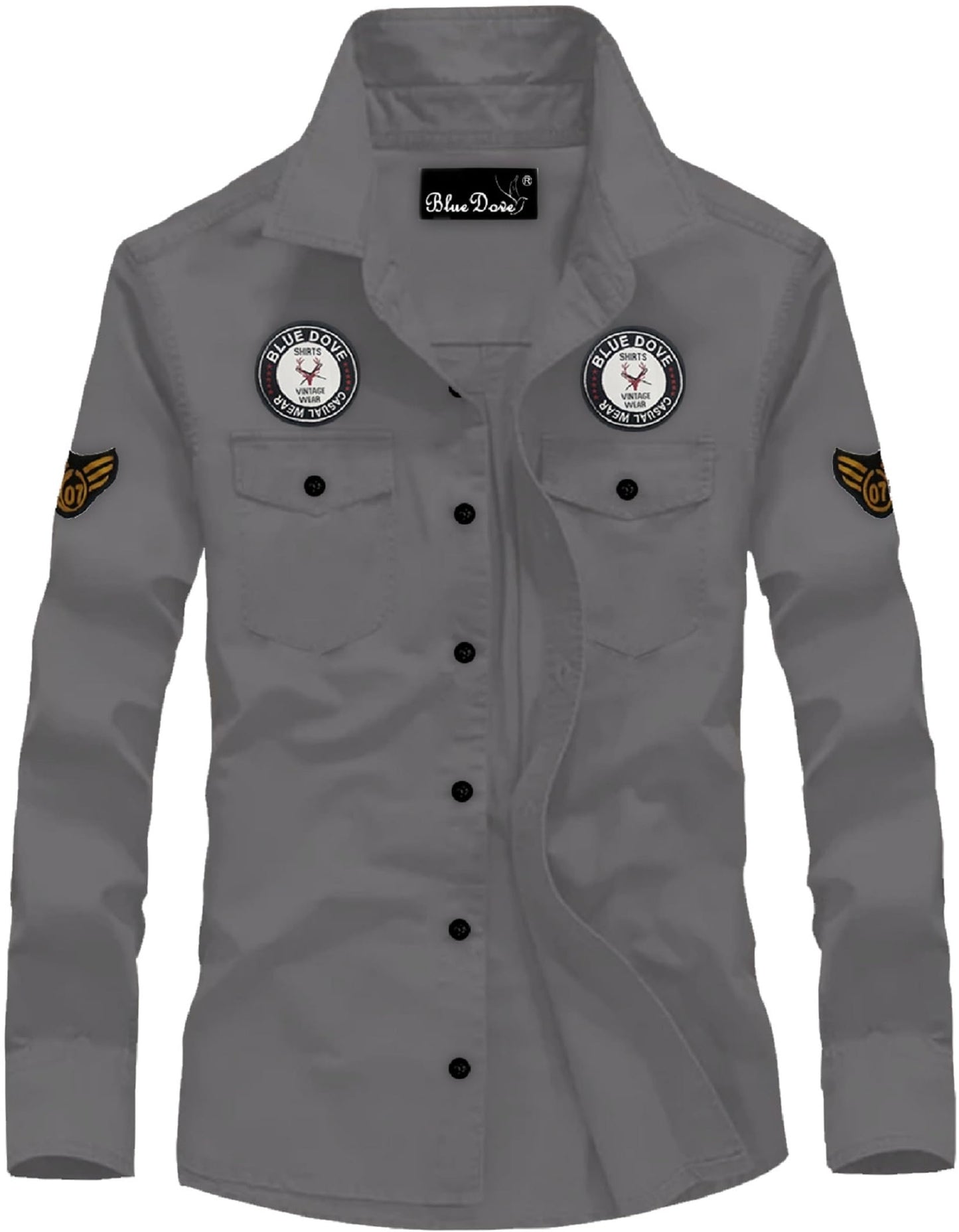 Kadiyu Double Pocket MenS Casual Shirt - Regular Fit, Solid Spread Collar, Versatile Everyday Wear, Comfortable And Stylish Desi