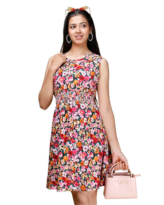 Noble Monk Women Fit & Flare Sleeveless Dress