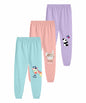 SHODOX Girls Cotton Blend Printed Regular fit Track Pants (Pack of 3)