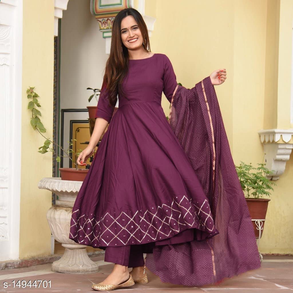ANNI DESIGNER Women Rayon Kurta With Dupatta