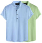 Deelmo Combo Of MenS Polyster Kurta With Mandarin Collar, Half Placket Buttons, Front Pocket | Half Sleeves | Soft & Breathable