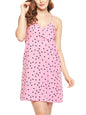 Clovia Women'S Crepe Polka Print Beach Dress (Rw0005P22_Pink_Xl)