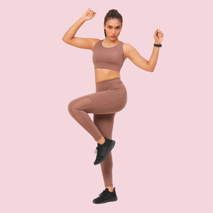 Enamor Womens Skinny Leggings (A610_Nutmeg
