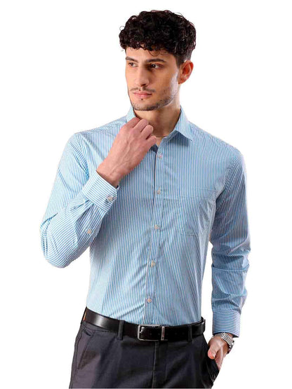 The Indian Garage Co Mens Slim Fit Shirt (0424-SHFRST-02-02_Teal
