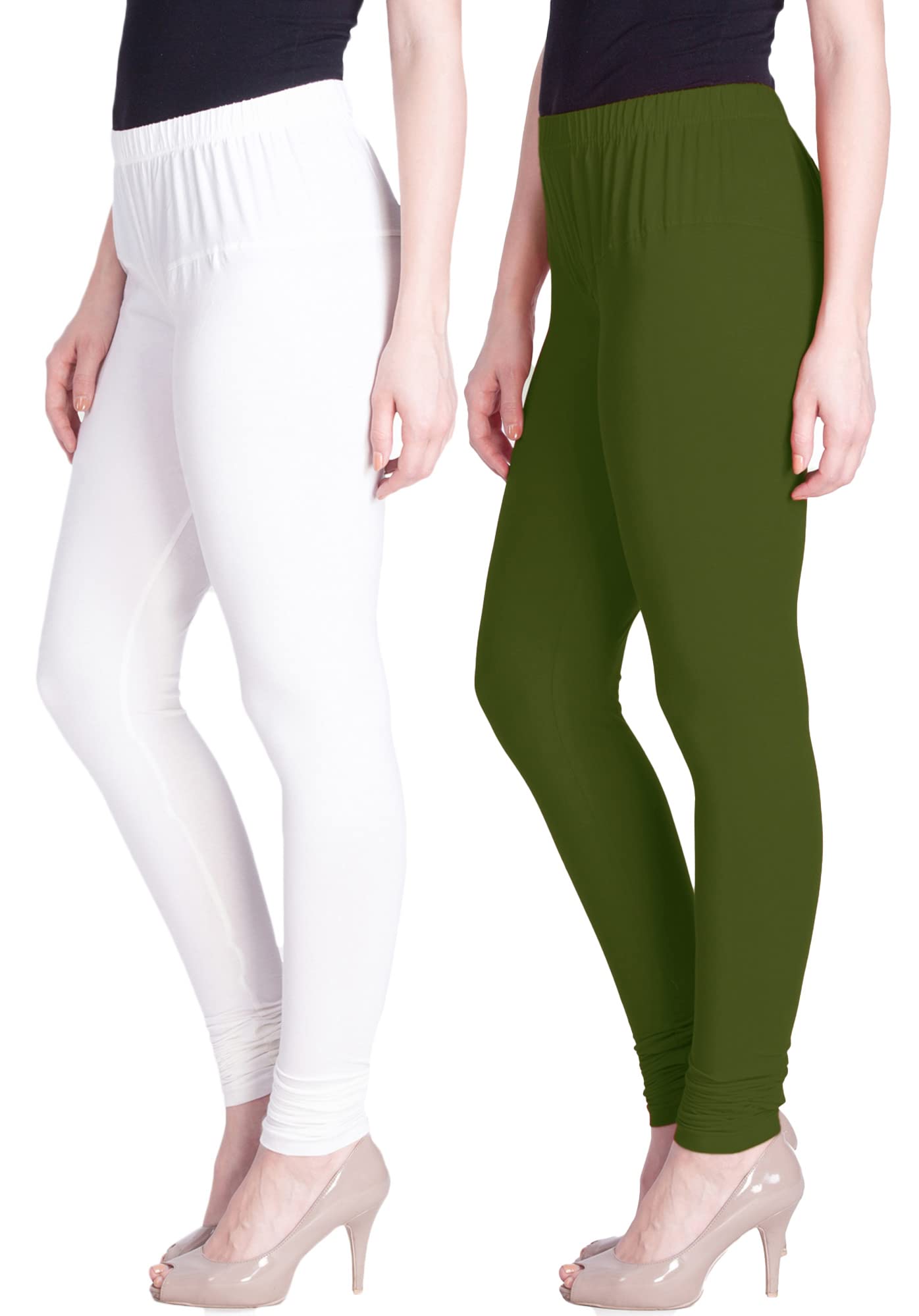 Lyra Cotton Premium Churidar Leggings For Women (Pack Of 2)