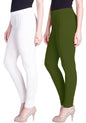 Lyra Cotton Premium Churidar Leggings For Women (Pack Of 2)