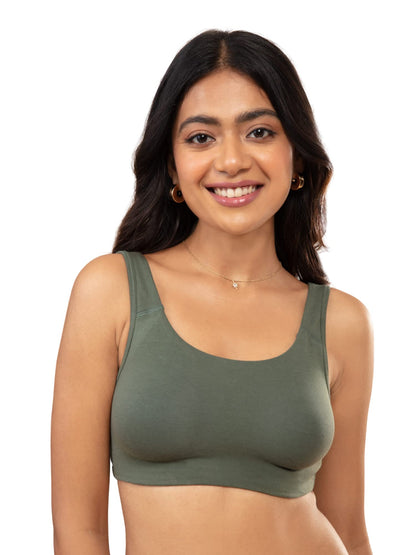 NYKD Soft Cup Easy Peasy Slip On Everyday Bra for Women, Wireless, Full Coverage, Support Shaper, Non Padded Sports Bra Bra, NYB
