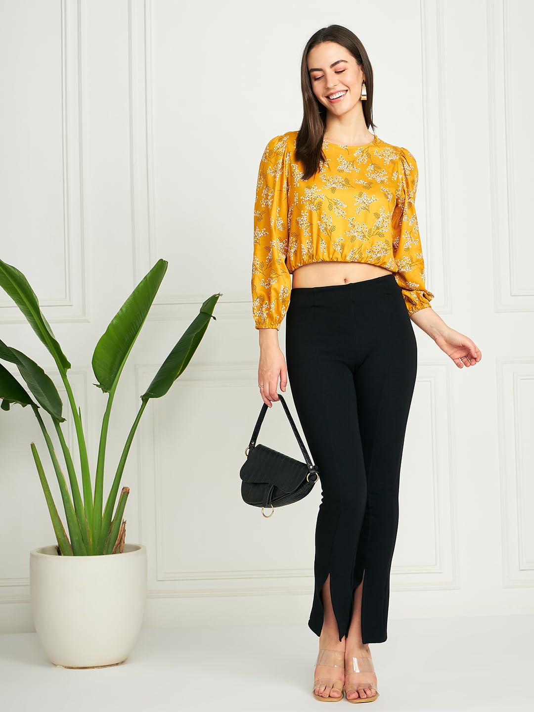 Modeve Women Floral Crop Top For Summer