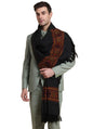 Weavers Villa Mens Acro Wool Blended Shawl - Handloom Woven Kullu Pattern - Stoles for Men - Gents Shawls - Soft & Warm Wrap -