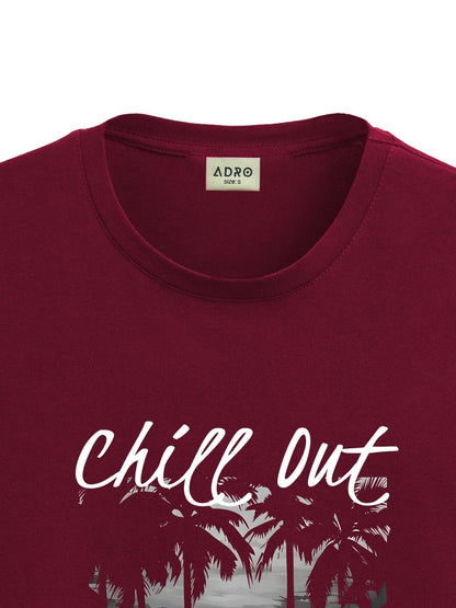 ADRO Mens Nature Graphic Tshirt - Premium Cotton T-Shirt with Stunning Nature Design - Best for Outdoor Enthusiasts Print Maroon