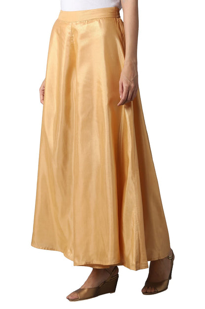 Aurelia WomenS Gold Solid Sharara Ethnic Bottomwear