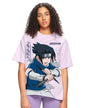Bewakoof Official Naruto Merchandise Womens Graphic Printed Oversized Fit Half Sleeve Round Neck Cotton Jersey T-Shirt 625471 P