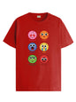 ADRO T Shirts for Boys & Girls || Emotions of Smiley Printed T-Shirt || Ages 3-14 || 100% Cotton Round Neck Tshirt for Boys & Gi
