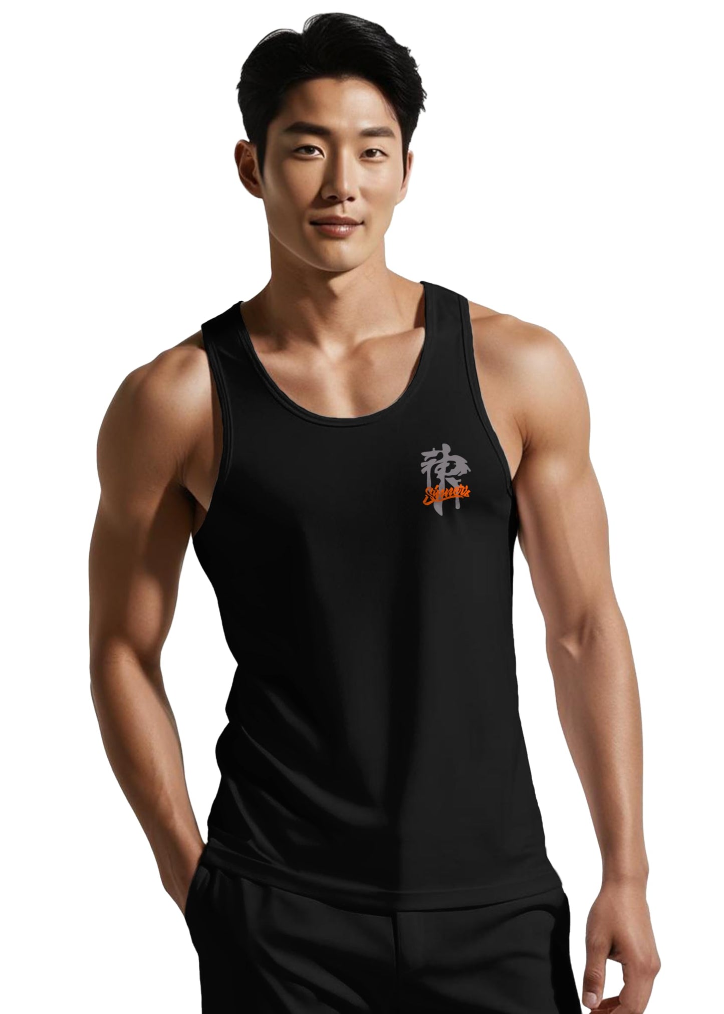 Peppyzone Mens Regular Fit Vest (TT-Trendy50_Black