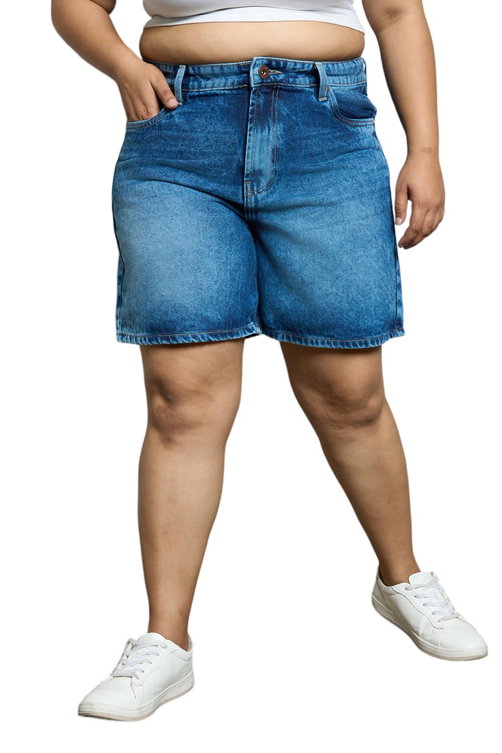 High Star WomenS Regular Shorts (Hswdts2401P_Blue_1