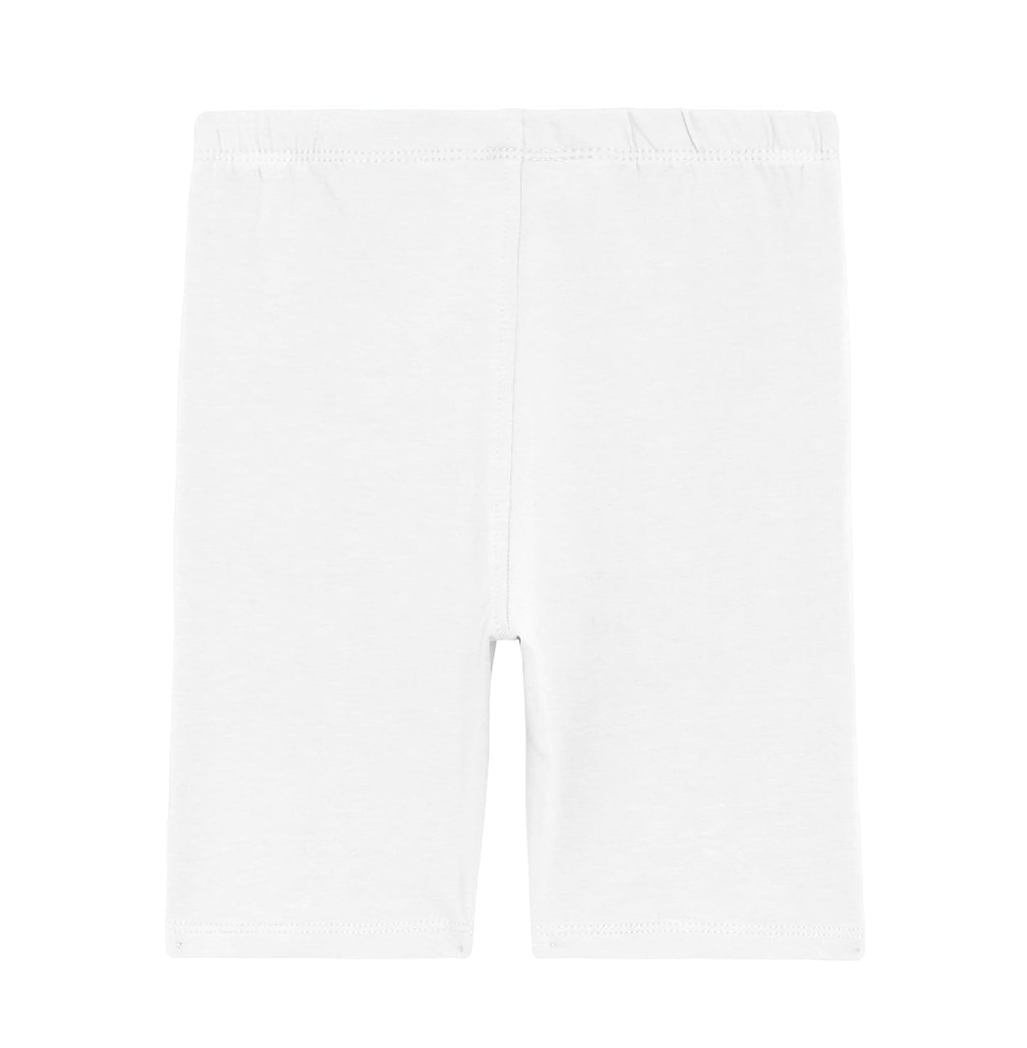 Kyda Kids GirlsS Stretchable Anti Bacterial Cycling Shorts, Yoga & Workout Gym Shorts (Pack Of 3) White