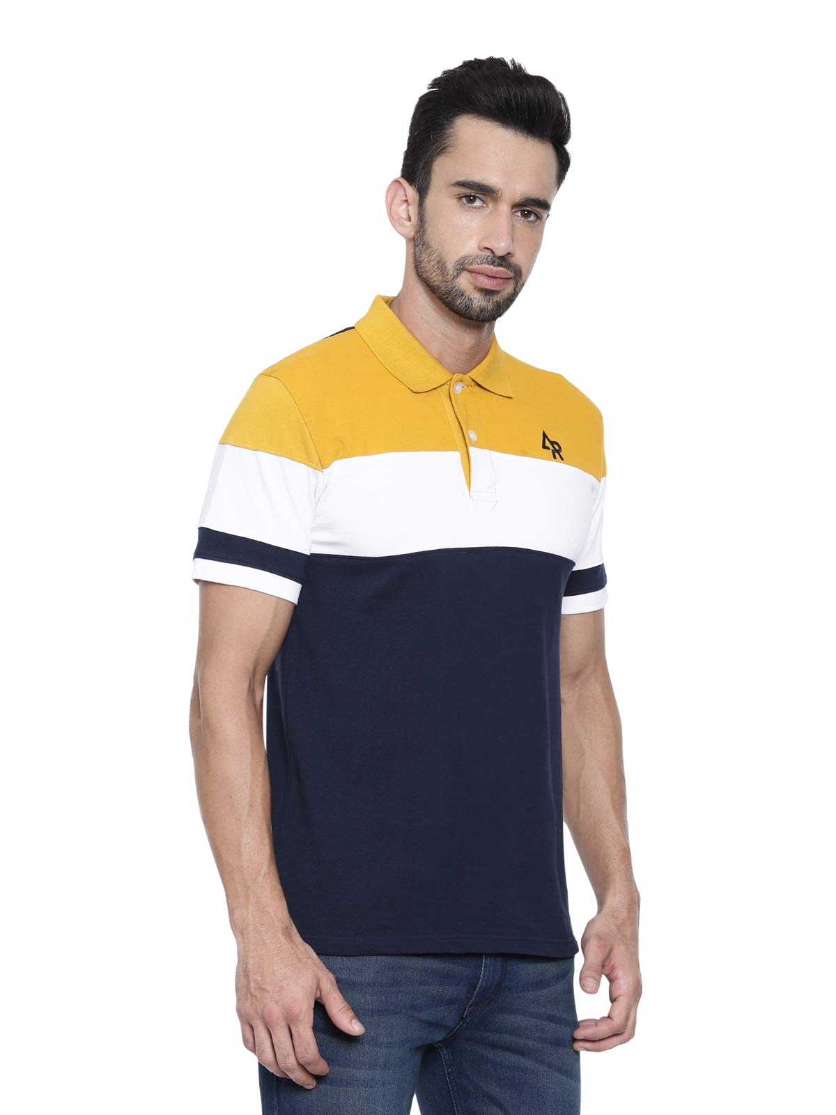 ADRO Branded Polo T-Shirts for Men (Yellow)