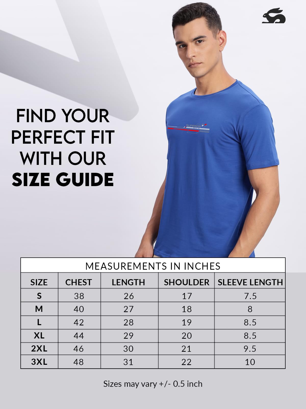 ADRO Men's Graphic Printed 100% Cotton T-Shirt - Regular Fit, Printed T-Shirts for Men (RN24-RAC-RB_Royal Blue)