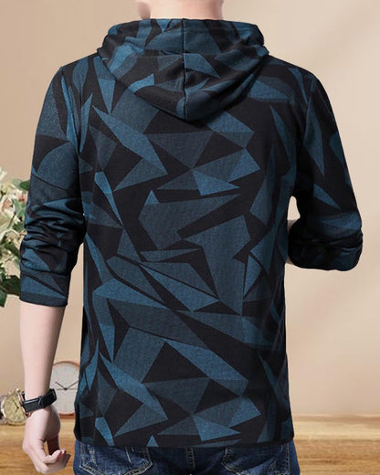 Noble Monk Men Stylish Printed T-Shirt (Pack Of 2) | Full Sleeve | Hooded Neck | Combo Hoodies For Men