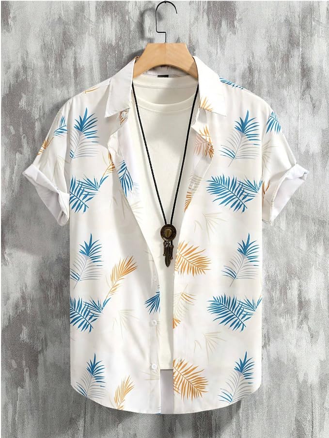 Funky Rich Regular Fit Shirt For Men | Half Sleeve Lycra Shirt | Casual Shirt For Men | Trendy Printed Shirt Design | Lycra Fabr