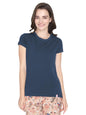 Lyra Women Solid Round Neck Tshirt