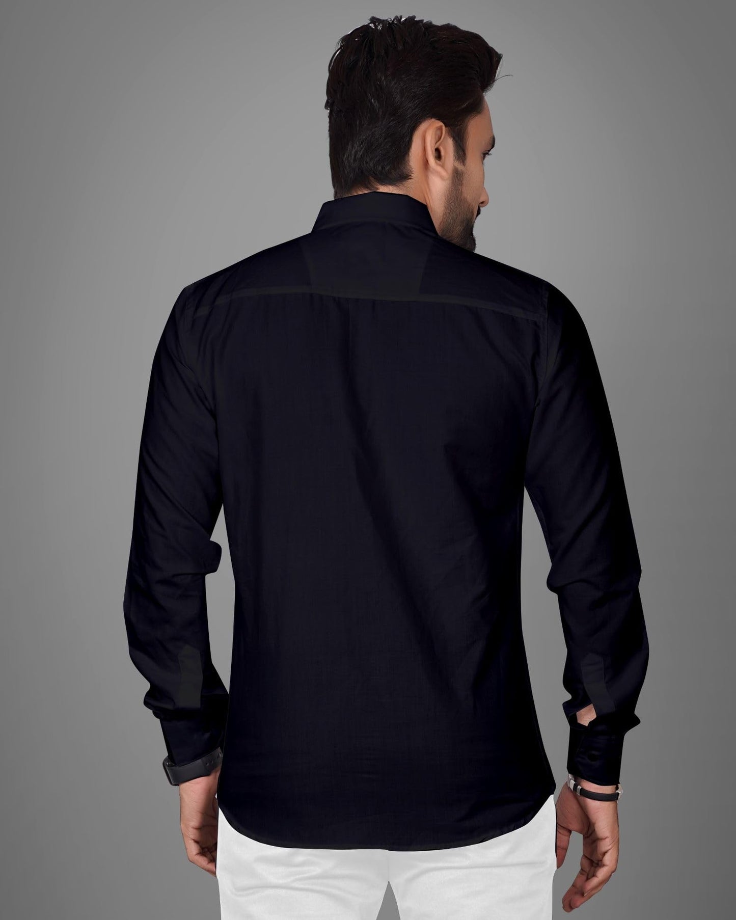 Besix MenS Rayon Blend Solid Shirt With Spread Collared Full Sleeve Button Closure Curved Hem Straight Length | Shirts For Men