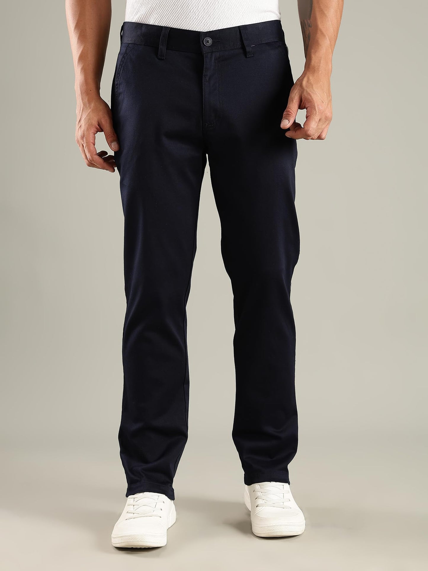 Thomas Scott Mens | Solid | Regular Fit | Premiun Cotton | 4 Pocket | Formal wear Trouser | Casual Chino | Pants for Men (Avail