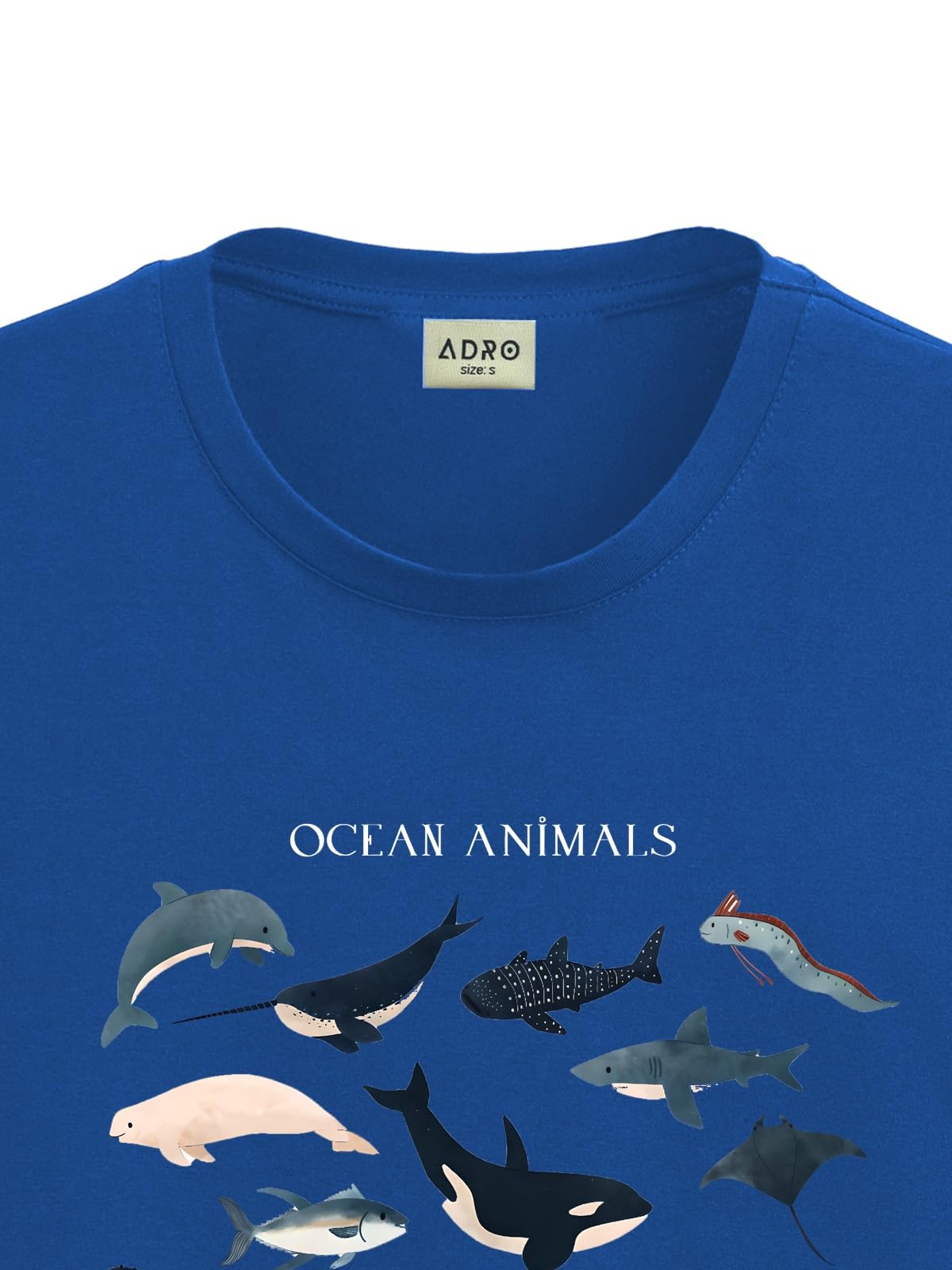 ADRO T Shirts for Boys & Girls || Ocean Sharks Printed T-Shirt || Ages 3-14 || 100% Cotton Round Neck Tshirt for Boys & Girls||K