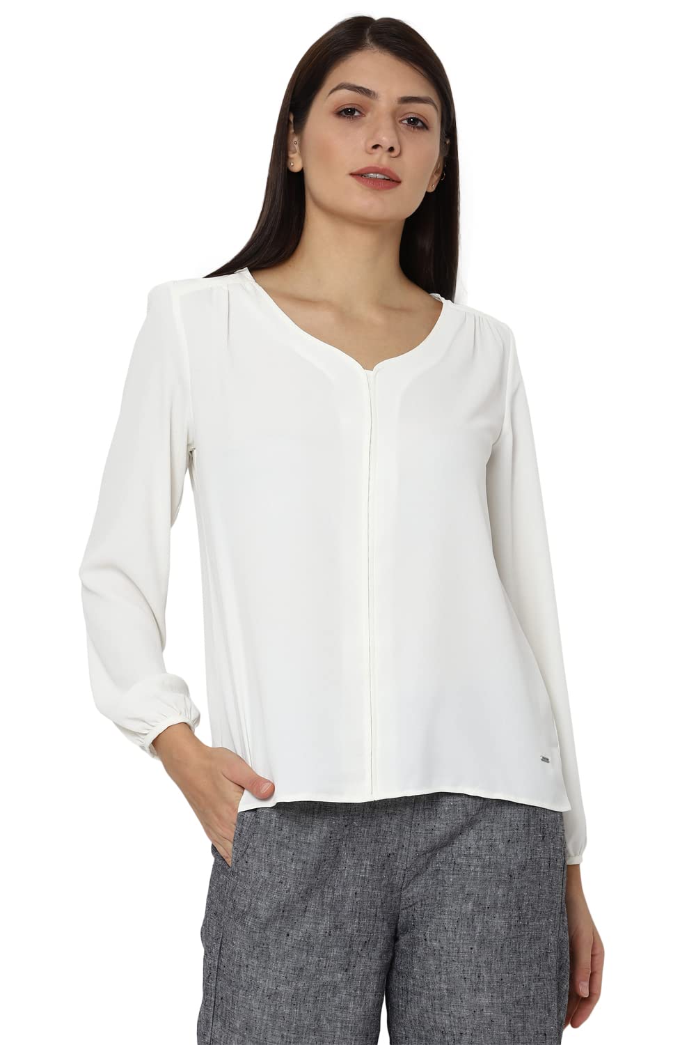 Allen Solly Women Solid Shirt