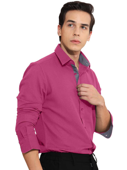 Pinkmint Men Shirt l Cotton Mens Shirt l Long Sleeve Shirt l Formal l Casual Regular Fit Shirt
