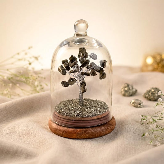 Astrotalk Pyrite Dome Tree (12x8cm) | Certified Pyrite Stone Tree for Wealth & Success | Decorative Item for Home & Bedroom | Aesthetic Home Decor Gift Item | Gift for Man & Woman