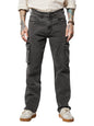 The Souled Store Solids: Ash Grey (Straight Fit) Mens and Boys Regular Fit Solid Cottonblend Grey Color Men Cargo Jeans