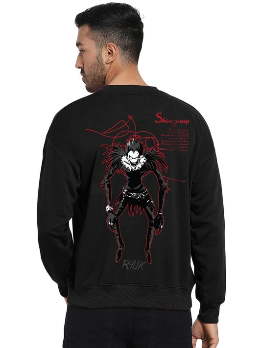 Bewakoof MenS Graphic Printed Oversized Fit Sweatshirt_625413_Black_Xl