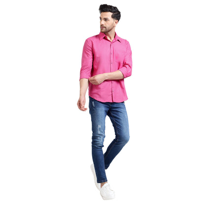Tee Projekt Premium Plain Cotton Shirt for Men | Cotton Shirt | Casual Shirt | Solid Shirt | Full Sleeves | Formal Shirt (SFA-ST