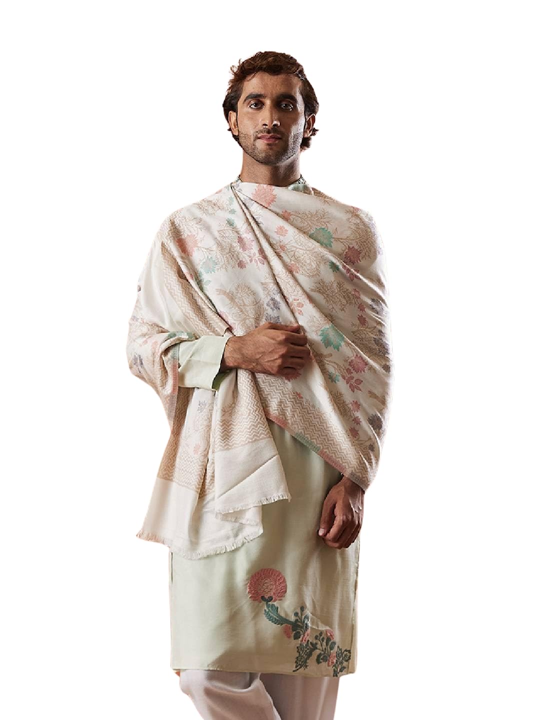 Pashmoda Men Shalimar Kaani Stole (Size 71x203 cm)